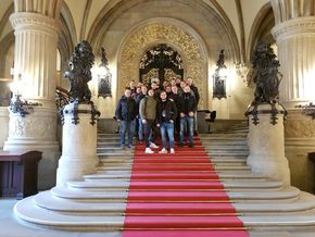 Auf dem roten Teppich im Rathaus. Auf dem roten Teppich im Rathaus.