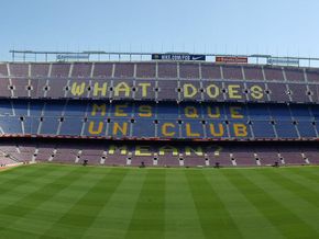 Besuch im Fußballstadion Camp Nou. Besuch im Fußballstadion Camp Nou.