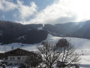 Blick von unserer Unterkunft auf einen Teil desSkigebietes. Skischullandheim Wildschönau: Blick von unserer Unterkunft auf einen Teil desSkigebietes.